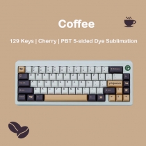 GMK Coffee 104+25 PBT Dye-subbed Keycaps Set Cherry Profile for MX Switches Mechanical Gaming Keyboard